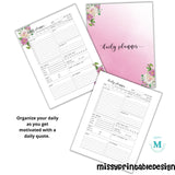 Daily Planner Printable with Quotes, Weekly Planner, Hourly Planner, Planner Inserts, INSTANT DOWNLOAD